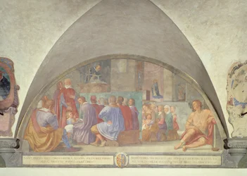 Szent Antoninus prédikációja, lunette